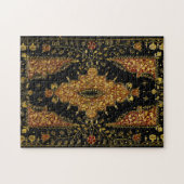 Puzzle Fleur Falln noir et or (Horizontal)