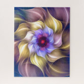 Puzzle Fleur fractale colorée (Vertical)
