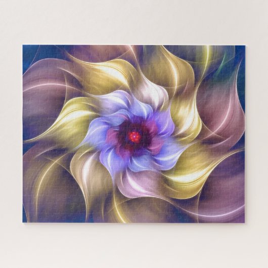 Puzzle Fleur fractale colorée (Horizontal)