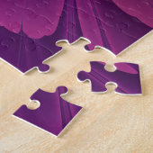 Puzzle Fleur frappante abstraite fractale couleur rose (Côté)