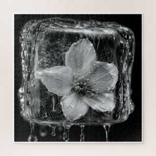 Puzzle Fleur gelée fondant la glace