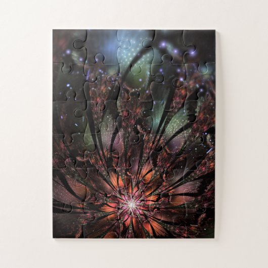 Puzzle Fleur imaginaire fractale douce et tendresse (Vertical)