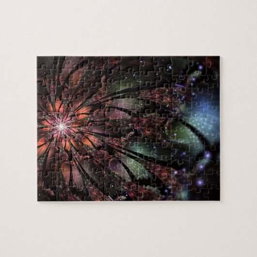 Puzzle Fleur imaginaire fractale douce et tendresse invit (Horizontal)