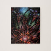 Puzzle Fleur imaginaire fractale douce et tendresse invit (Vertical)