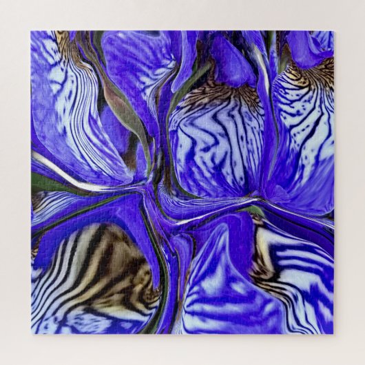 Puzzle Fleur Iris Violet (Vertical)