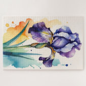 Puzzle Fleur Iris Violet (Horizontal)