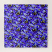 Puzzle Fleur Iris Violet / Esthétique / Carrelé / (Horizontal)