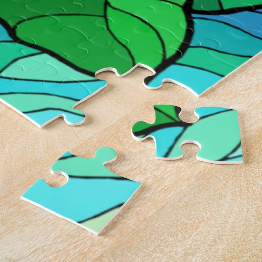 Puzzle Fleur irlandaise en verre (Côté)