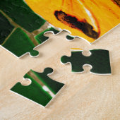 Puzzle Fleur jaune et verte (Côté)