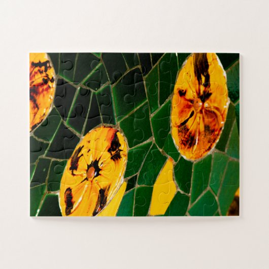Puzzle Fleur jaune et verte (Horizontal)