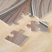 Puzzle Fleur joyeuse Abstrait Beige Brun Floral Fractale (Côté)
