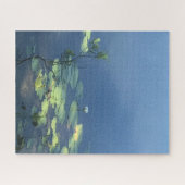 Puzzle Fleur Lily blanche sur eau bleue (Horizontal)