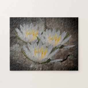 Puzzle Fleur Lotus Lily D'Eau Sur Pierre