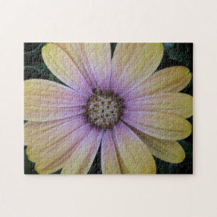 Puzzle Fleur marguerite jaune et violet