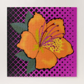 Puzzle Fleur moderne en forme géométrique (Horizontal)