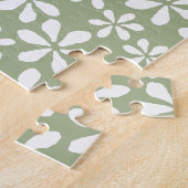 Puzzle Fleur moderne Motif Simple Sage Vert Floral (Côté)