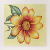 Puzzle Fleur orange (Horizontal)
