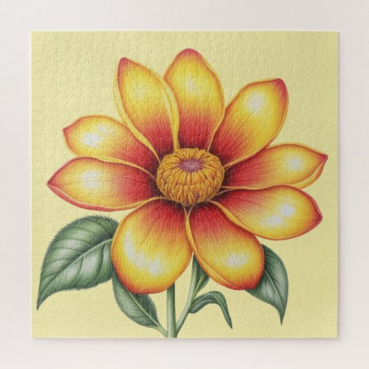 Puzzle Fleur orange (Vertical)