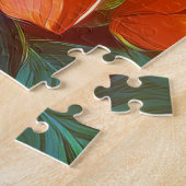 Puzzle Fleur Orange Vibrante (Côté)