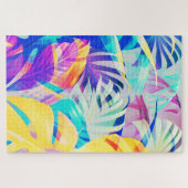 Puzzle Fleur pastel abstrait moderne (Horizontal)