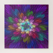Puzzle Fleur psychédélique colorée Art fractal Abstrait (Horizontal)