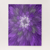Puzzle Fleur psychédélique violette Abstraite Fractal Art (Vertical)
