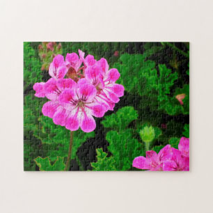 Puzzle Fleur rose -