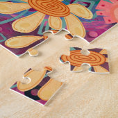 Puzzle Fleur rose Coeur tendance Inspirivée florale (Côté)