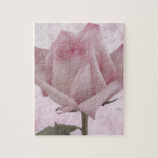 Puzzle Fleur rose douce (Vertical)