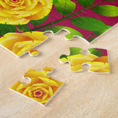 Puzzle Fleur Rose Élégante Jaune, Rose Et Violet (Côté)