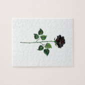 Puzzle Fleur rose noire (Horizontal)