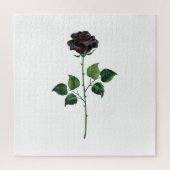 Puzzle Fleur rose noire (Vertical)
