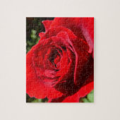 Puzzle Fleur rose rouge vif Belle florale (Vertical)