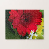 Puzzle fleur rouge (Horizontal)