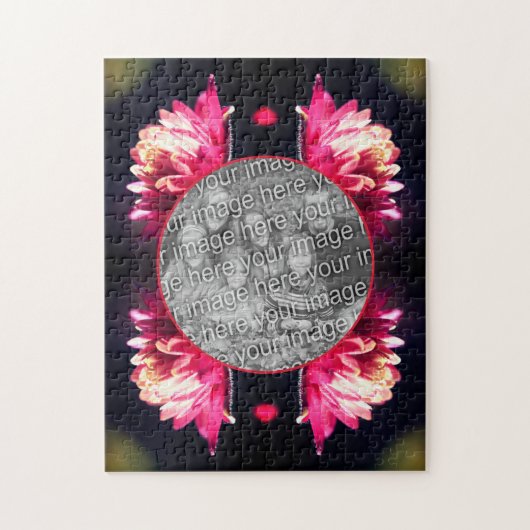 Puzzle Fleur Rouge Dans Le Cadre Sunlight Ajouter Votre P (Vertical)