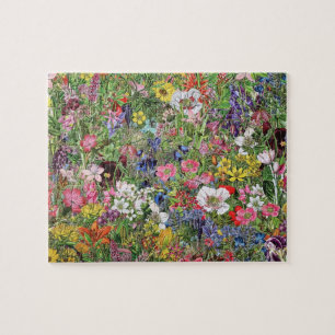 Puzzle Fleur sauvage de la nature en fleurs botaniques