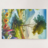 Puzzle Fleur sauvage et ruisseau dans la vallée de Spring (Horizontal)