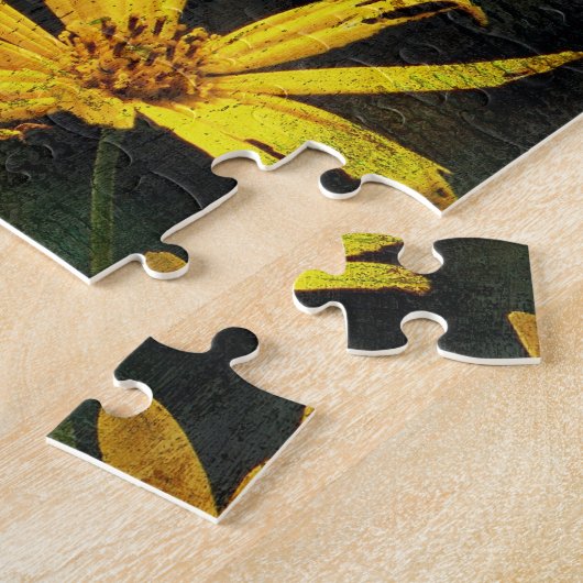 Puzzle Fleur sauvage jaune (Côté)