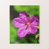 Puzzle Fleur sauvage rose clair Fleur vert Gris (Vertical)