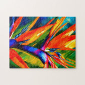 Puzzle Fleur tropicale abstraite d'oiseau de paradis (Horizontal)
