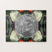 Puzzle Fleur Tulipe Blanche Personnalisée Ajouter Votre P (Horizontal)
