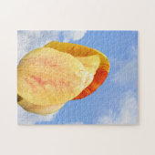 Puzzle Fleur Tulipe Jaune Sur Ciel Bleu     (Horizontal)