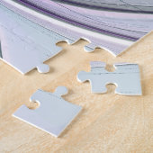 Puzzle Fleur verte abstraite moderne fractale violette (Côté)
