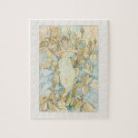Puzzle Fleur vintage<br><div class="desc">Laura Coombs Hills,  Lithographie d'art imaginaire de style Art nouveau avec fée en robes jaune pâle avec des rossos et des feuilles.</div>