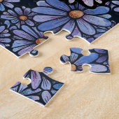 Puzzle Fleur violette Lune Fée (Côté)