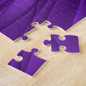 Puzzle Fleur Violette Psychedélique Art Fractal Abstrait (Côté)