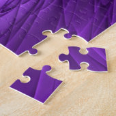 Puzzle Fleur Violette Psychedélique Art Fractal Abstrait (Côté)