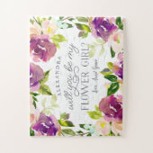 Puzzle Fleur vive | Personnalisée Soyez Ma Fille Fleur (Vertical)