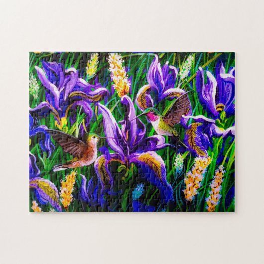 Puzzle fleurissant de colibris (Horizontal)