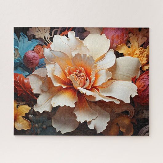 Puzzle Fleurs 3D multicolores (Horizontal)